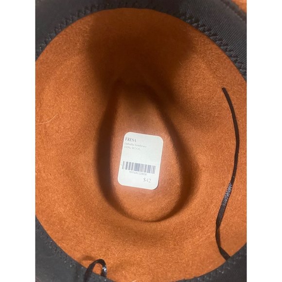 NEW ISABELLA SOMBRERO FEDORA 100% WOOL FRESA OS - Picture 6 of 6
